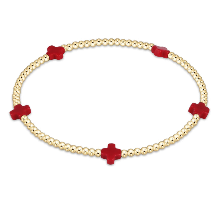 enewton egirl Signature Cross Small Gold 2mm Bracelet