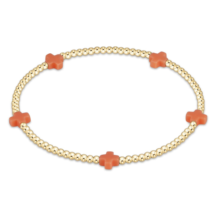 enewton egirl Signature Cross Small Gold 2mm Bracelet