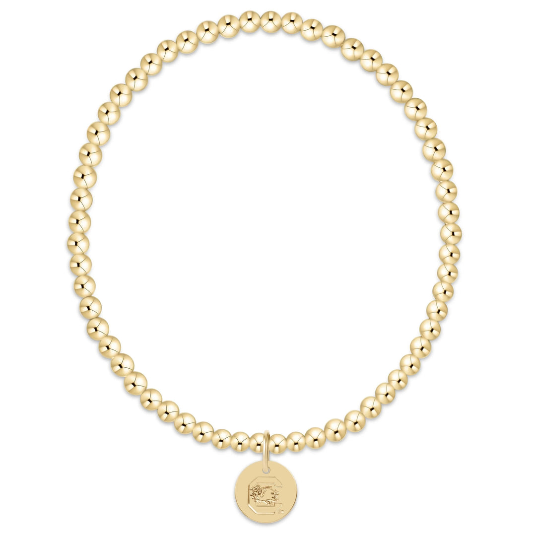 enewton Ecollegiate Classic Gold 3mm Bracelet - South Carolina Disc