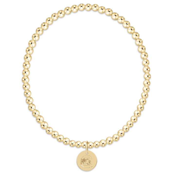 enewton Ecollegiate Extends Classic Gold 3mm Bracelet - South Carolina Disc
