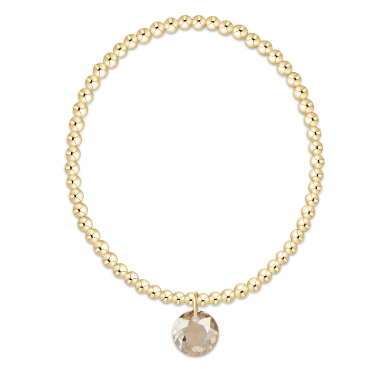 enewton Extends Classic Gold 3mm Bracelet - Reflection Charm