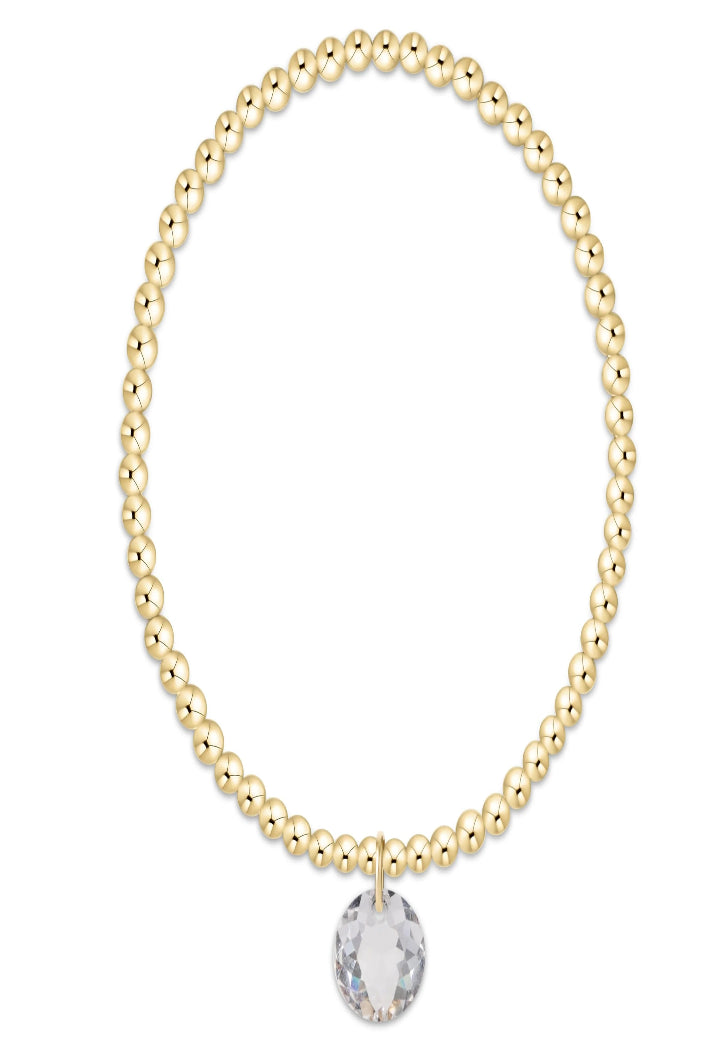 enewton Extends Classic Gold 3mm Bracelet - Reflection Charm