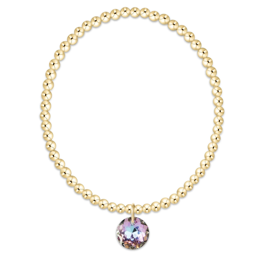 enewton Extends Classic Gold 3mm Bracelet - Reflection Charm