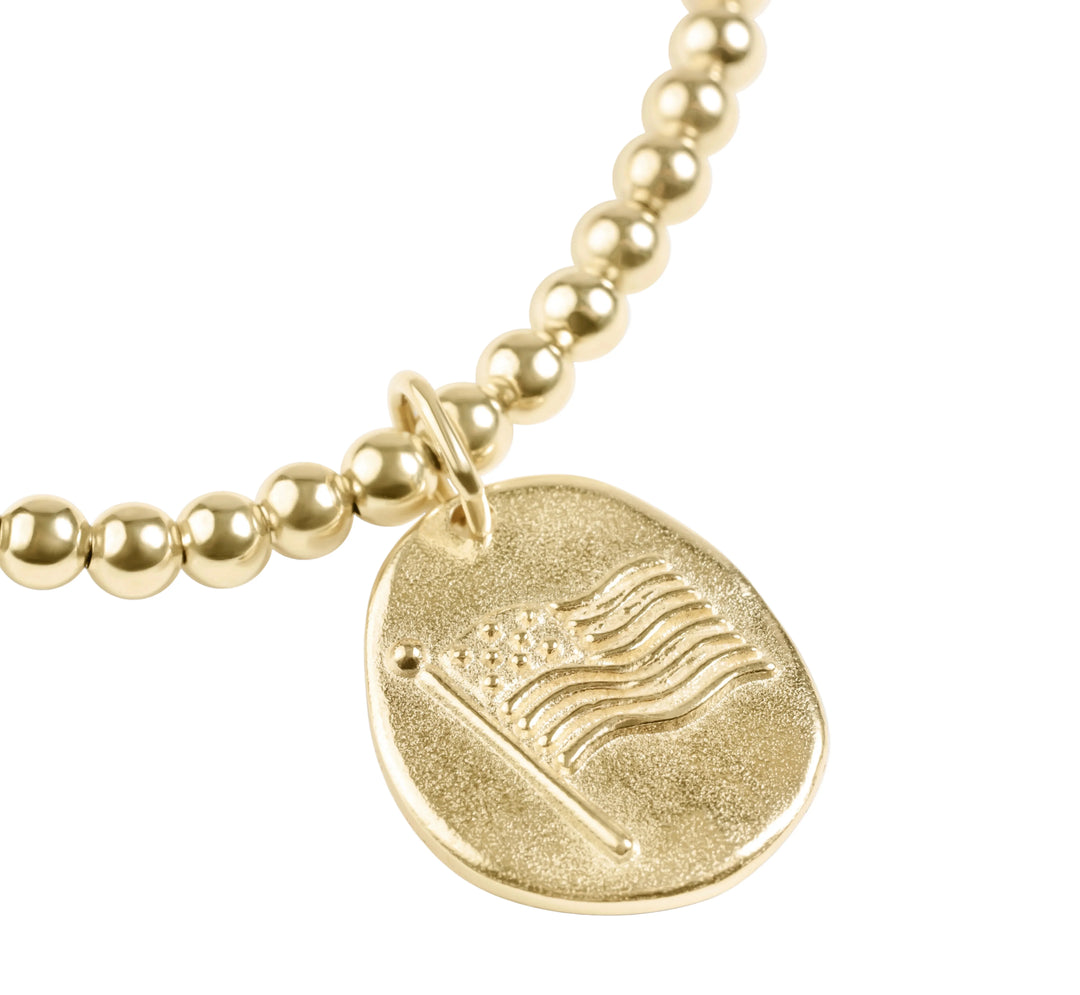 enewton Classic Gold 3mm Bracelet - Inspire America Gold Disc