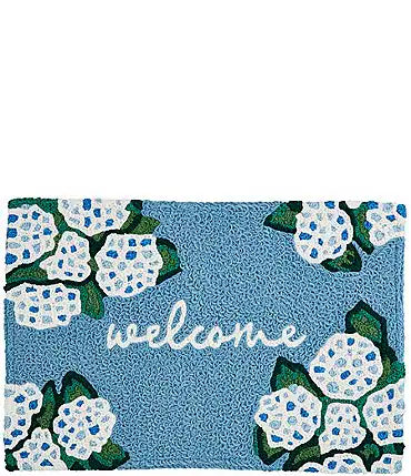 Mud Pie Hydrangea Washable Rug