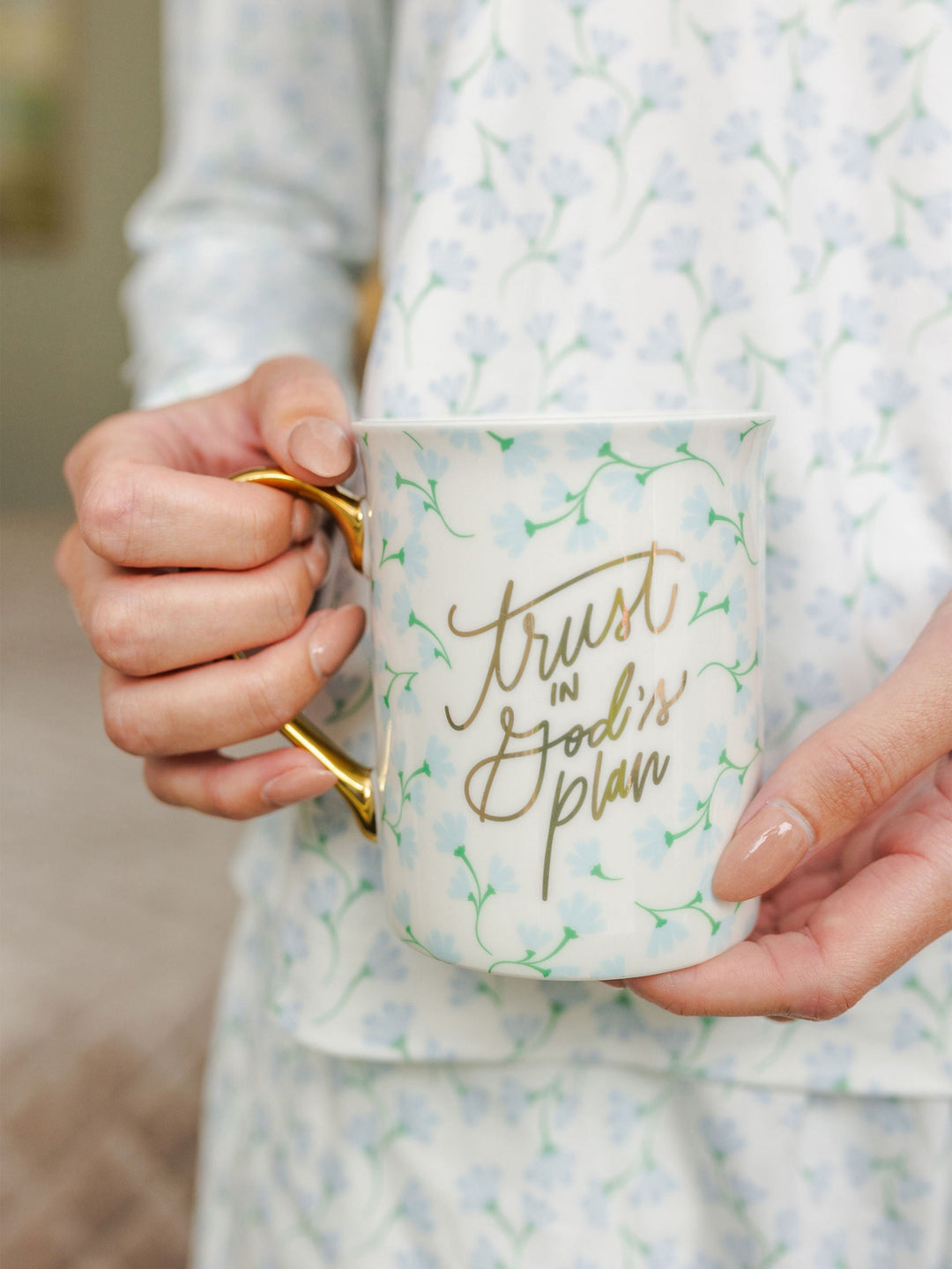 Mary Square Gold Handle Ceramic Mug - Inspiration
