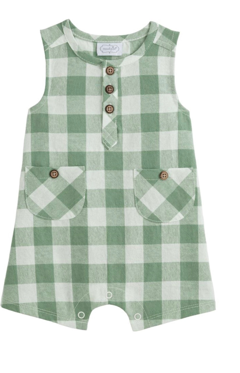 Mud Pie Check Romper