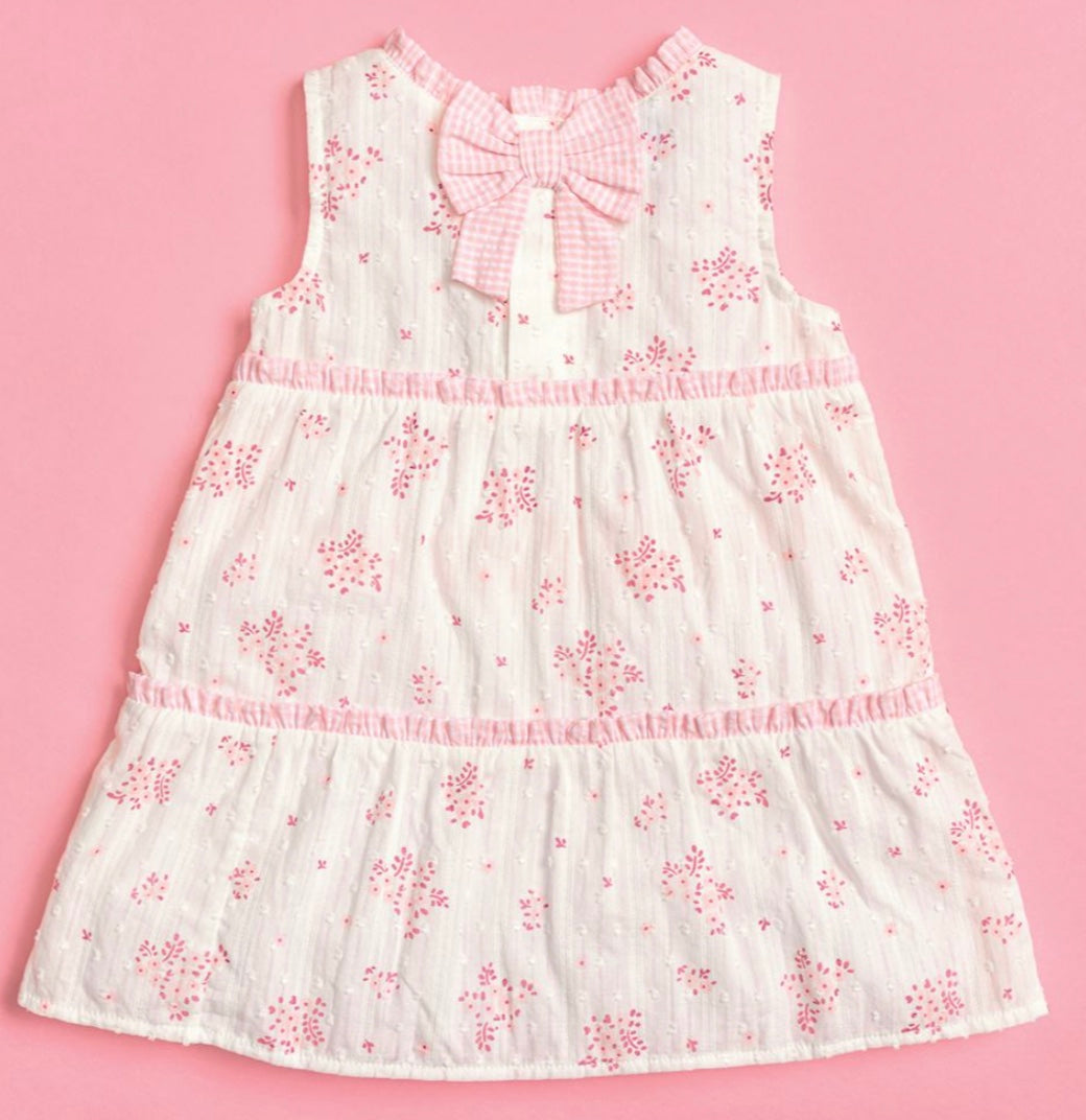 Mud Pie Pink Blossom Tiered Dress