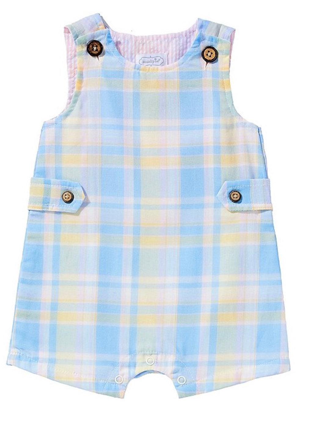 Mud Pie Madras Plaid Jon Jon