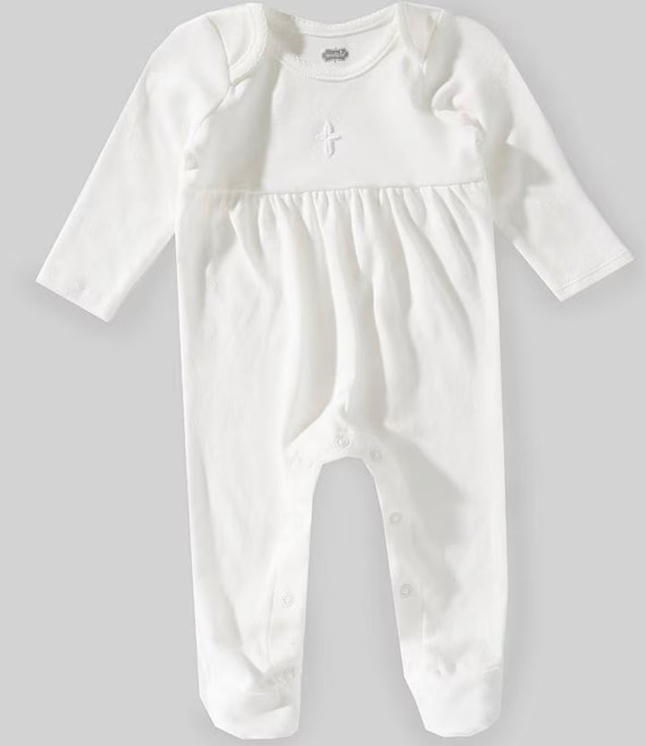 Mud Pie Ivory Crochet Sleeper