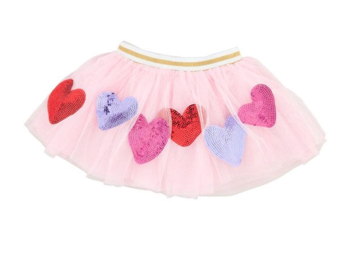 Mud Pie Pink Heart Sequin Tutu