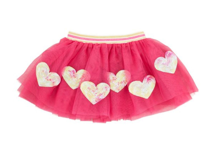 Mud Pie Pink Heart Sequin Tutu