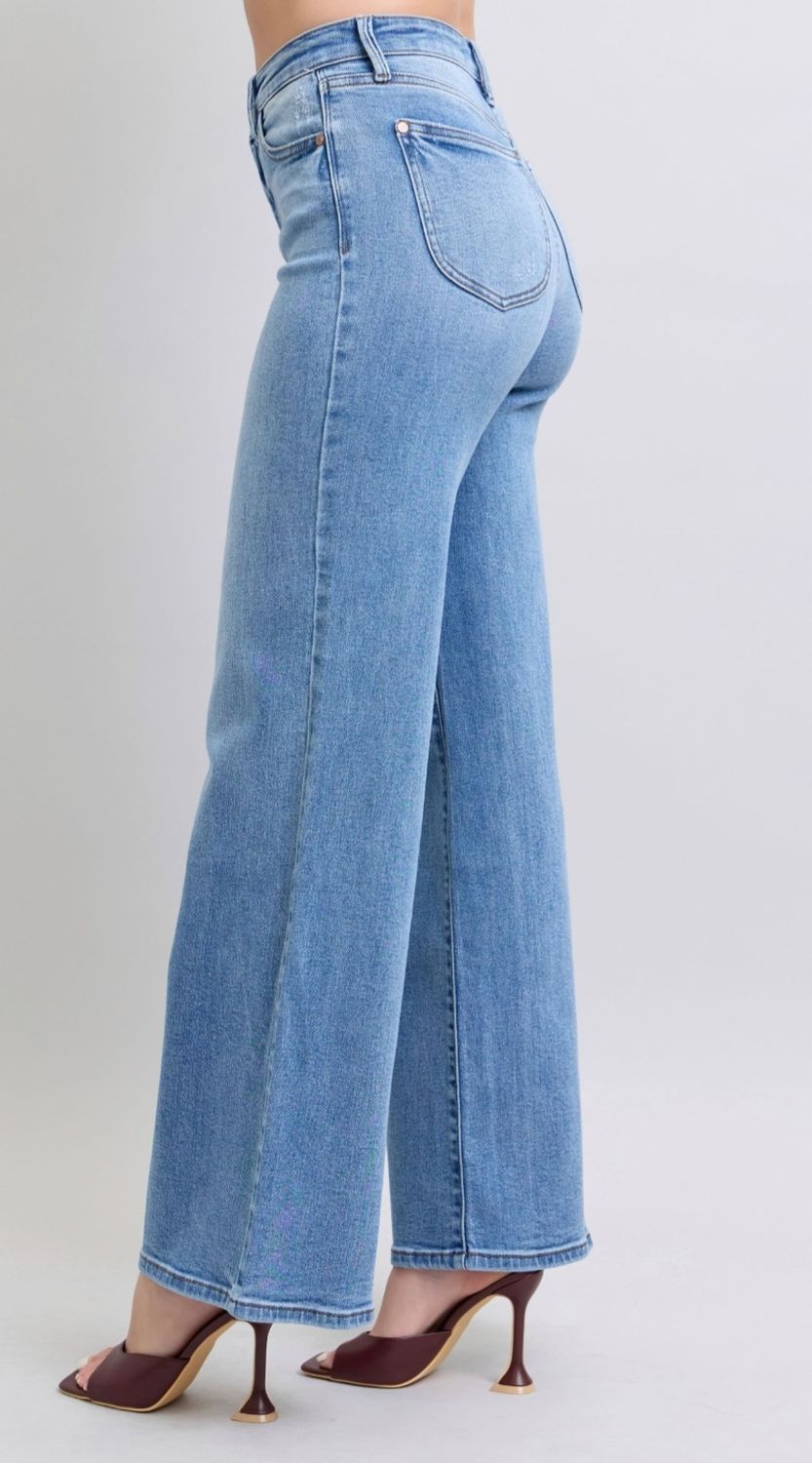 Judy Blue Joy HW Vintage Wash Wide Leg