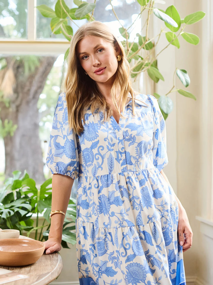 Mary Square Eloise Porcelain Vines Maxi