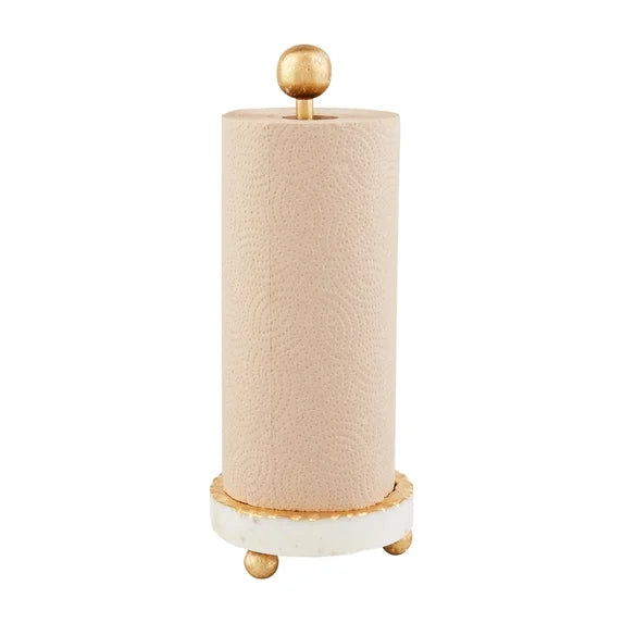 Mud Pie Gold Edge Marble Paper Towel Holder