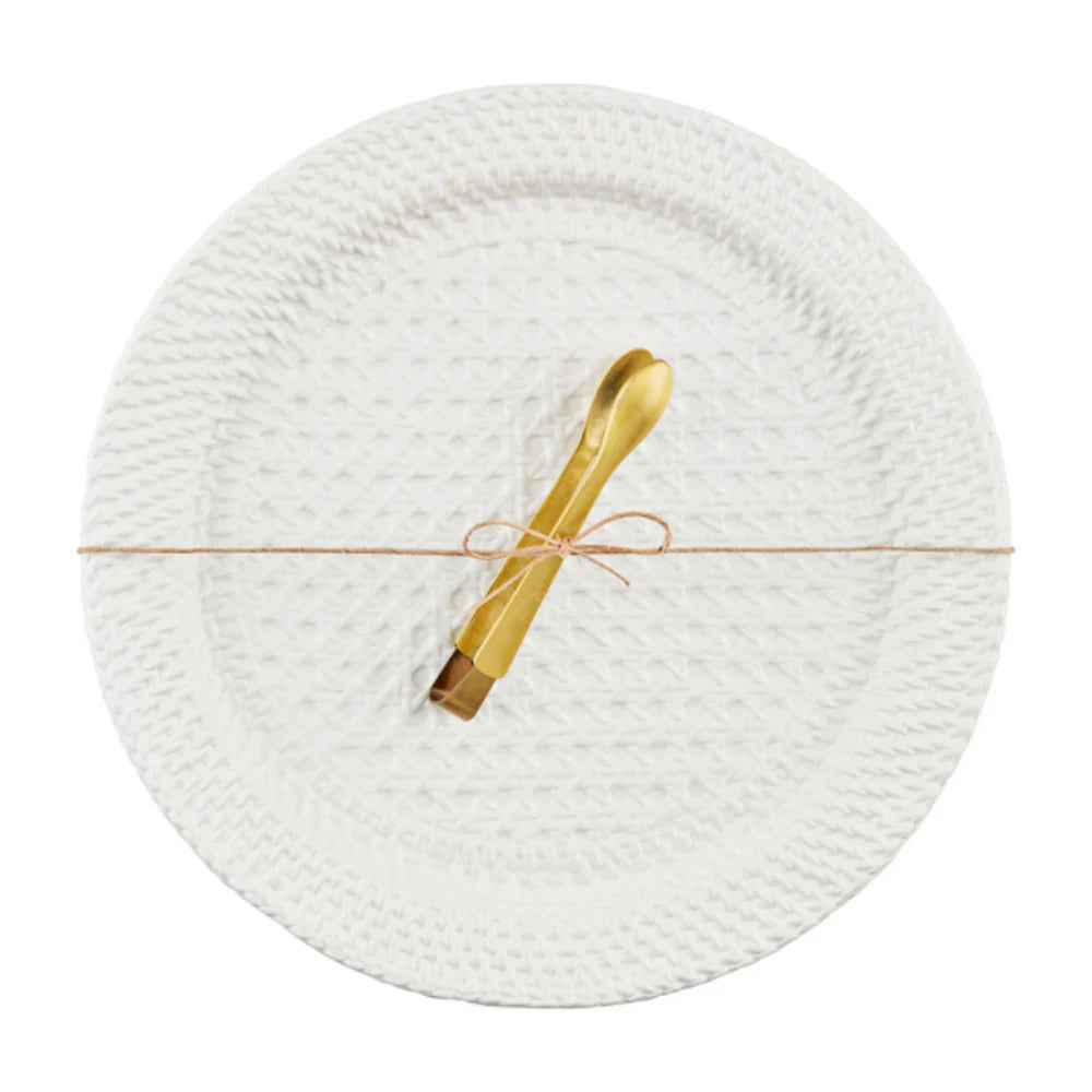 Mud Pie Woven Stoneware Platter