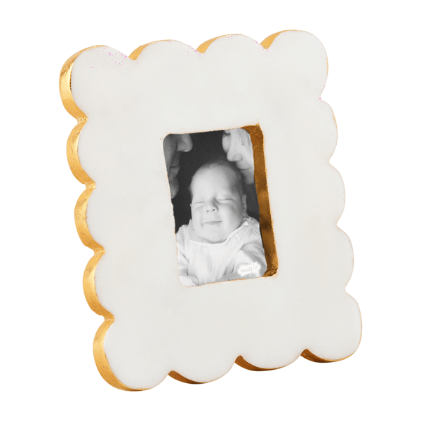 Mud Pie Scallop Marble Frame