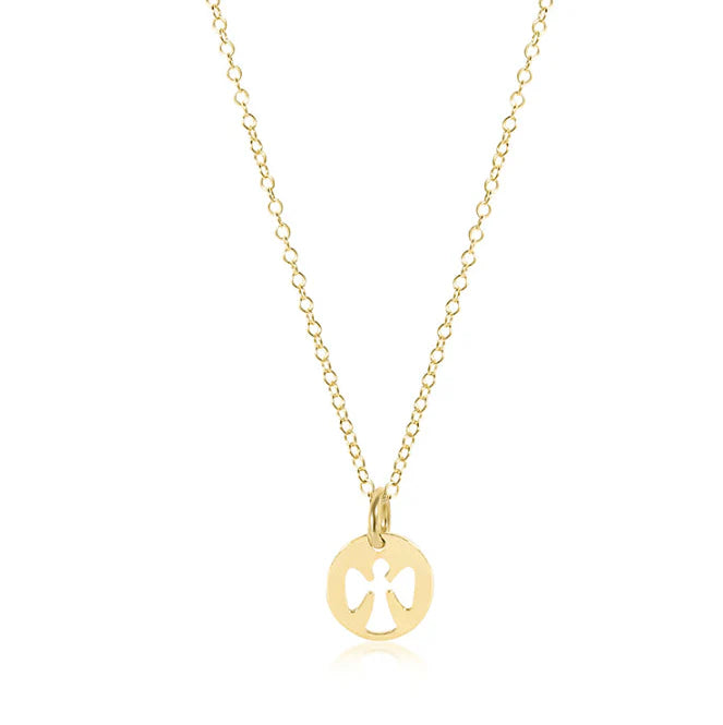 enewton egirl 14" Necklace Gold - Guardian Angel Small Gold Disc