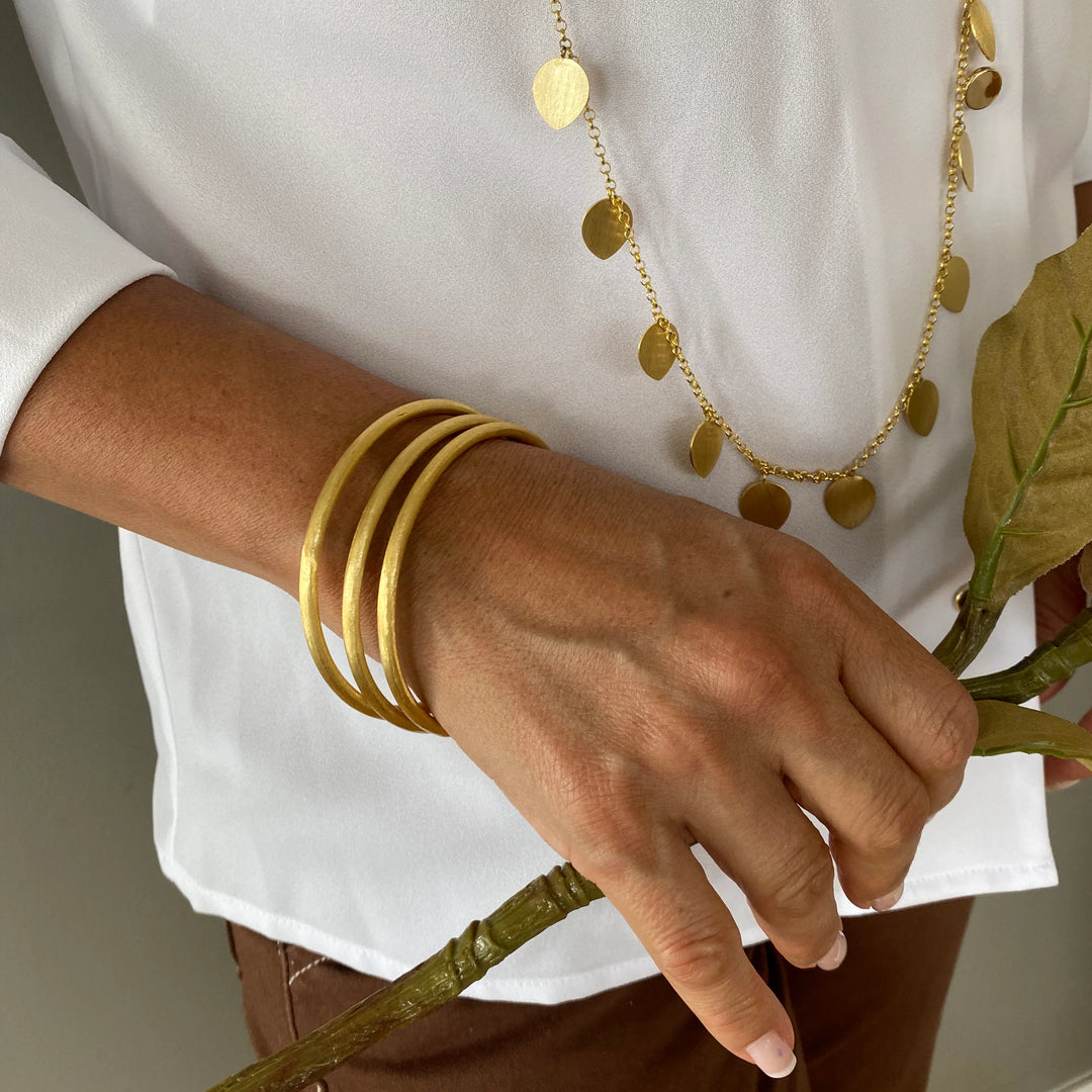 Betty Carre Mona Set Thin Gold Bangles