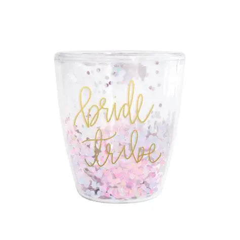Bride Tribe Glitter Wine Acrylic Cup