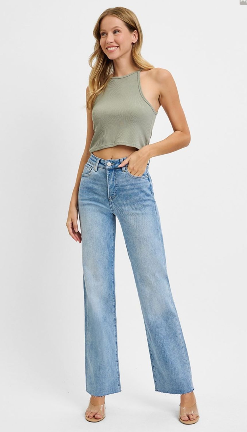 Risen In Love Tummy Control HW Straight Jeans