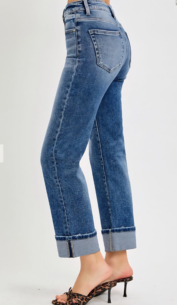 Risen Told You So TC HR Crop Straight Jeans