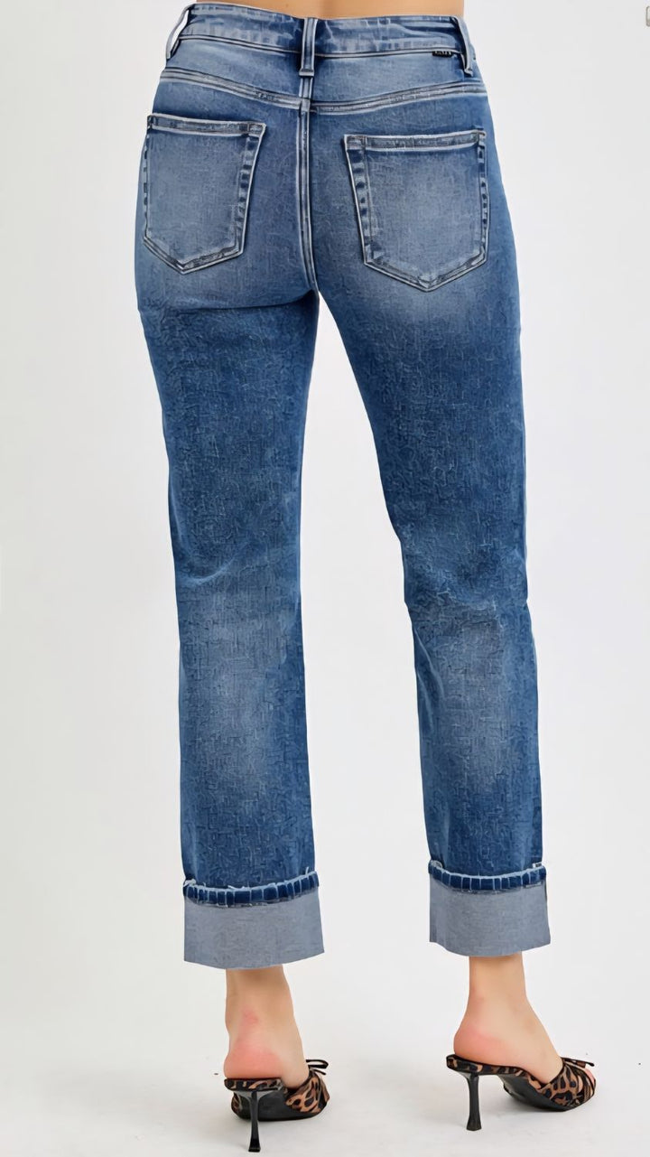 Risen Told You So TC HR Crop Straight Jeans