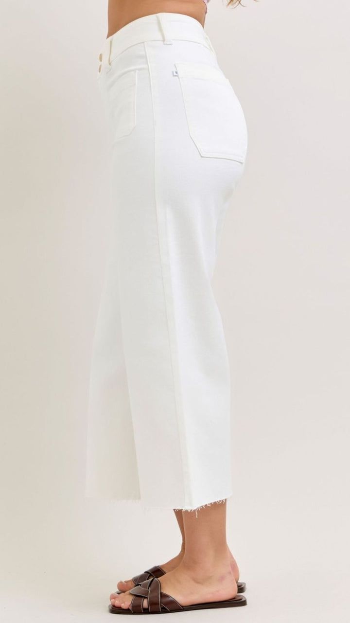 Judy Blue Secrets HW Wide Crop Front Patch Pockets