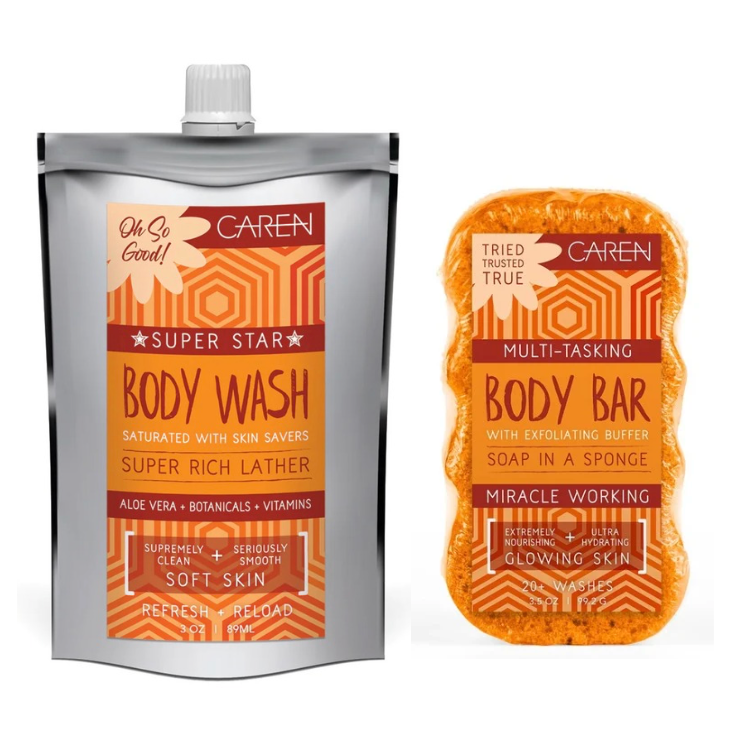 Caren Sponge &amp; Body Wash Set