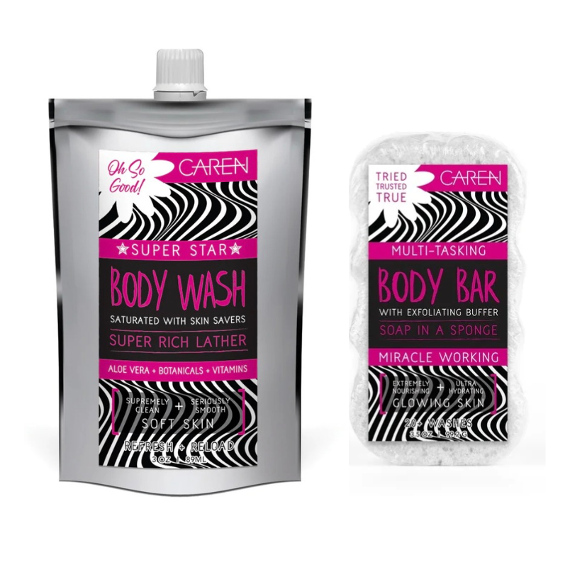 Caren Sponge &amp; Body Wash Set