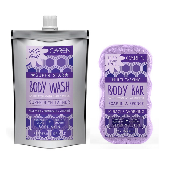 Caren Sponge &amp; Body Wash Set