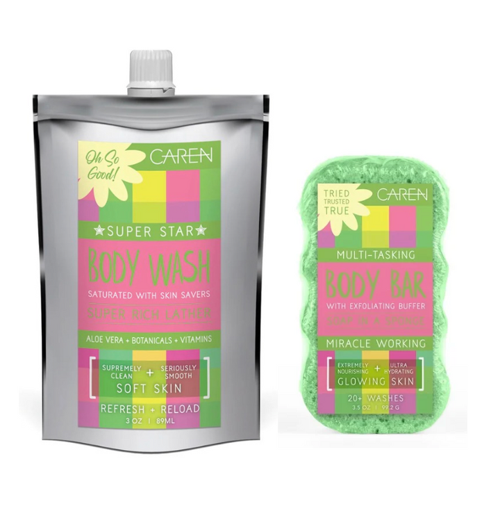 Caren Sponge &amp; Body Wash Set