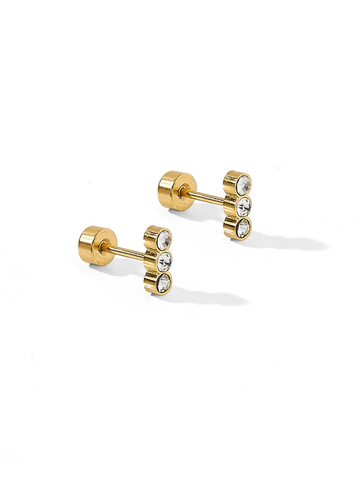 Linny &amp; Co Screwback Stud Earrings - Poppy