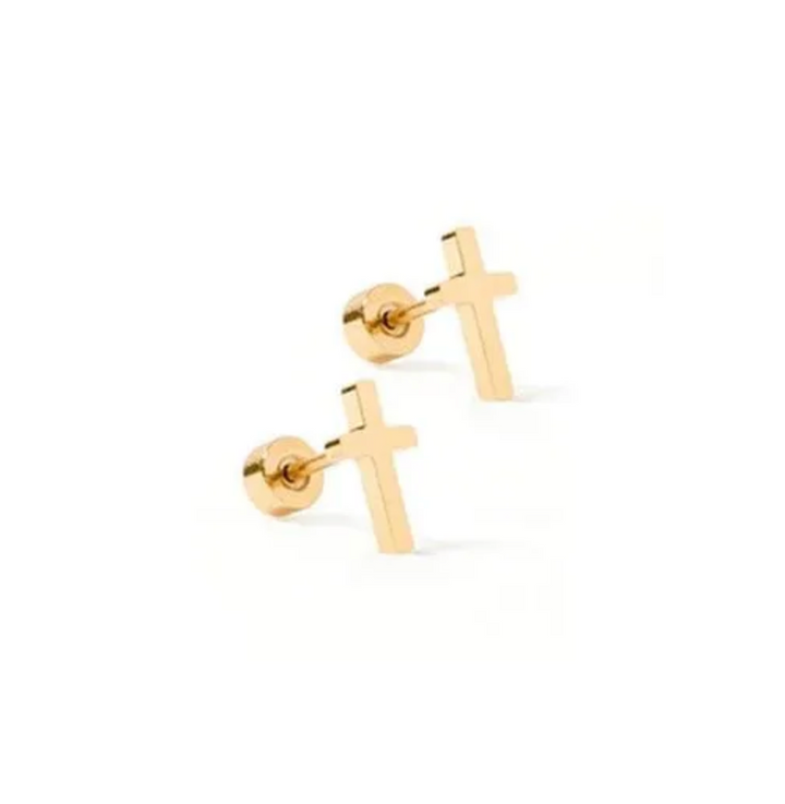 Linny &amp; Co Screwback Stud Earrings - Catherine Cross