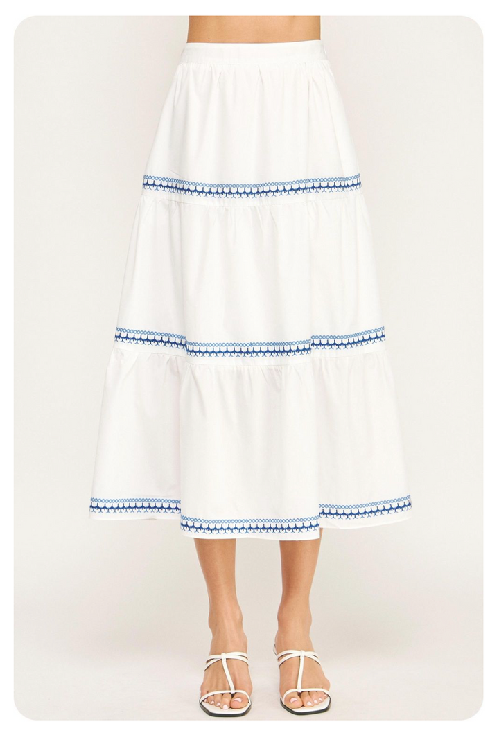 Near The Ocean Tiered Skirt