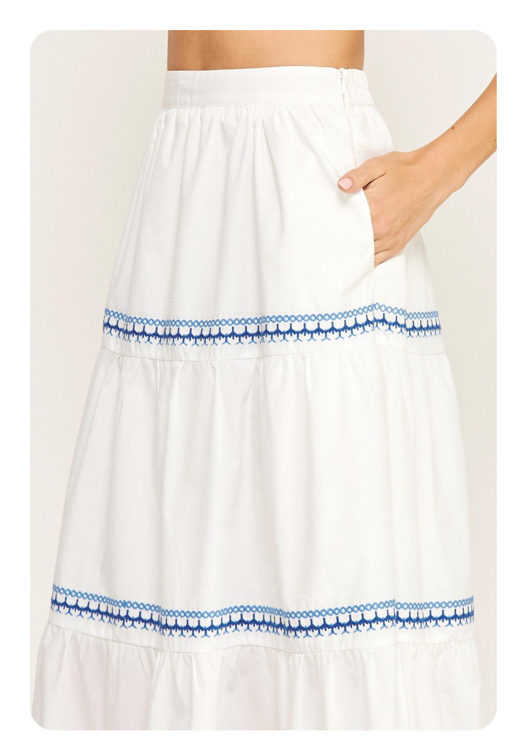 Near The Ocean Tiered Skirt