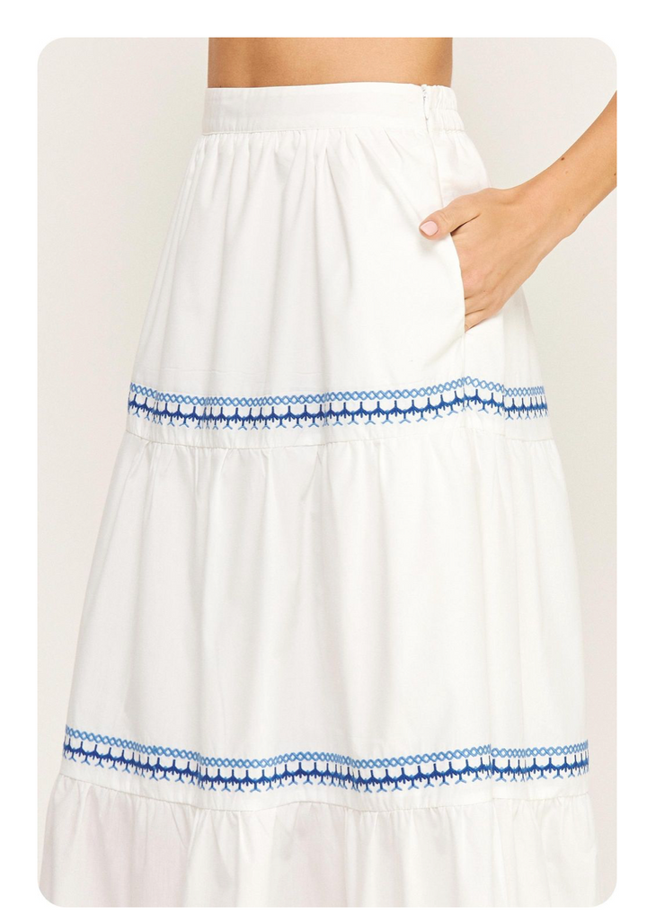 Near The Ocean Tiered Skirt