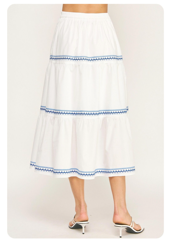 Near The Ocean Tiered Skirt