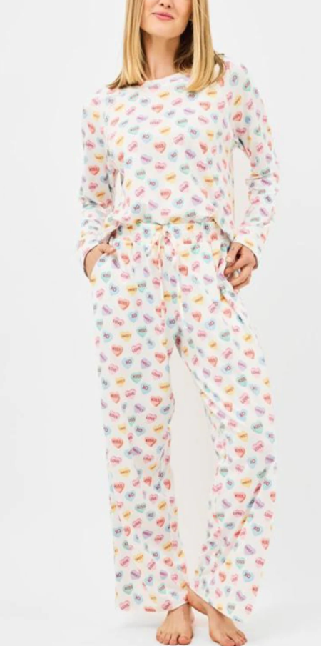 Mary Square Candy Hearts Annie Pant Set