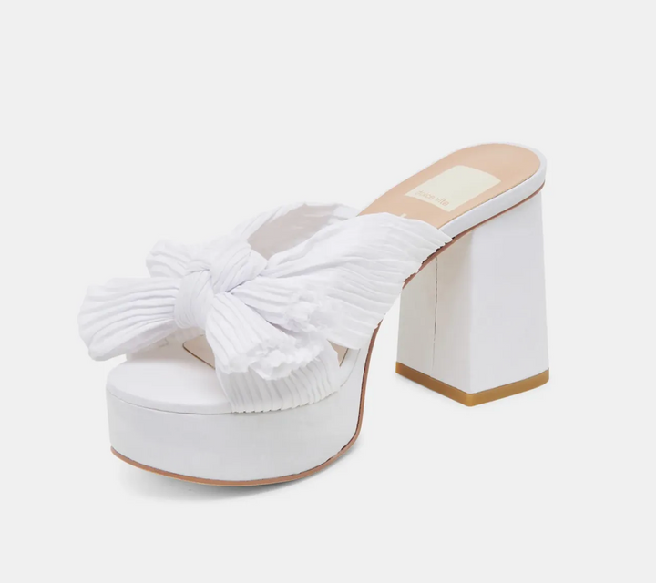 Dolce Vita Blare White Satin Heel