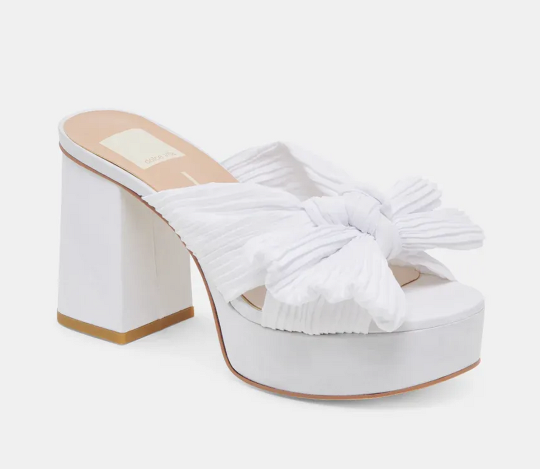 Dolce Vita Blare White Satin Heel