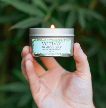 Votivo Bamboo Leaf 4oz Tin Candle