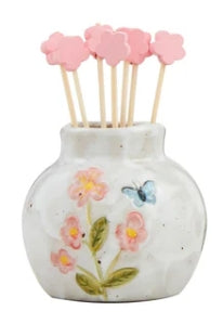 Mud Pie Flower Toothpick Vase