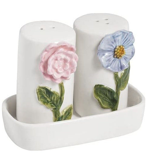 Mud Pie Flower Salt And Pepper Set