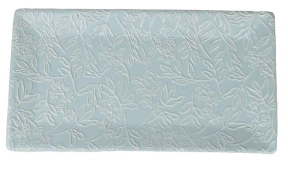 Lillian Rectangle Platter Blue/Wht 12x6.5"