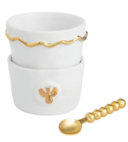 Mud Pie Gold Intaglio Tidbit Set