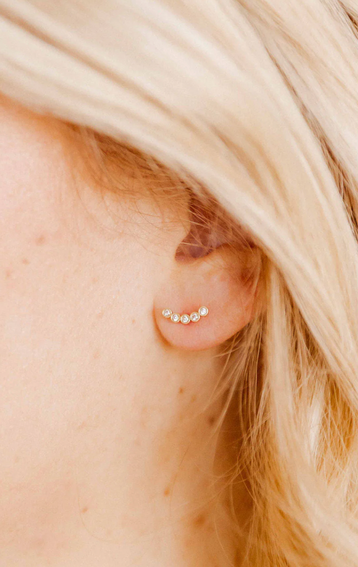 Linny &amp; Co Screwback Stud Earrings - Abigail Sparkle