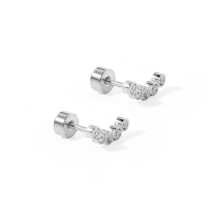 Linny &amp; Co Screwback Stud Earrings - Abigail Sparkle