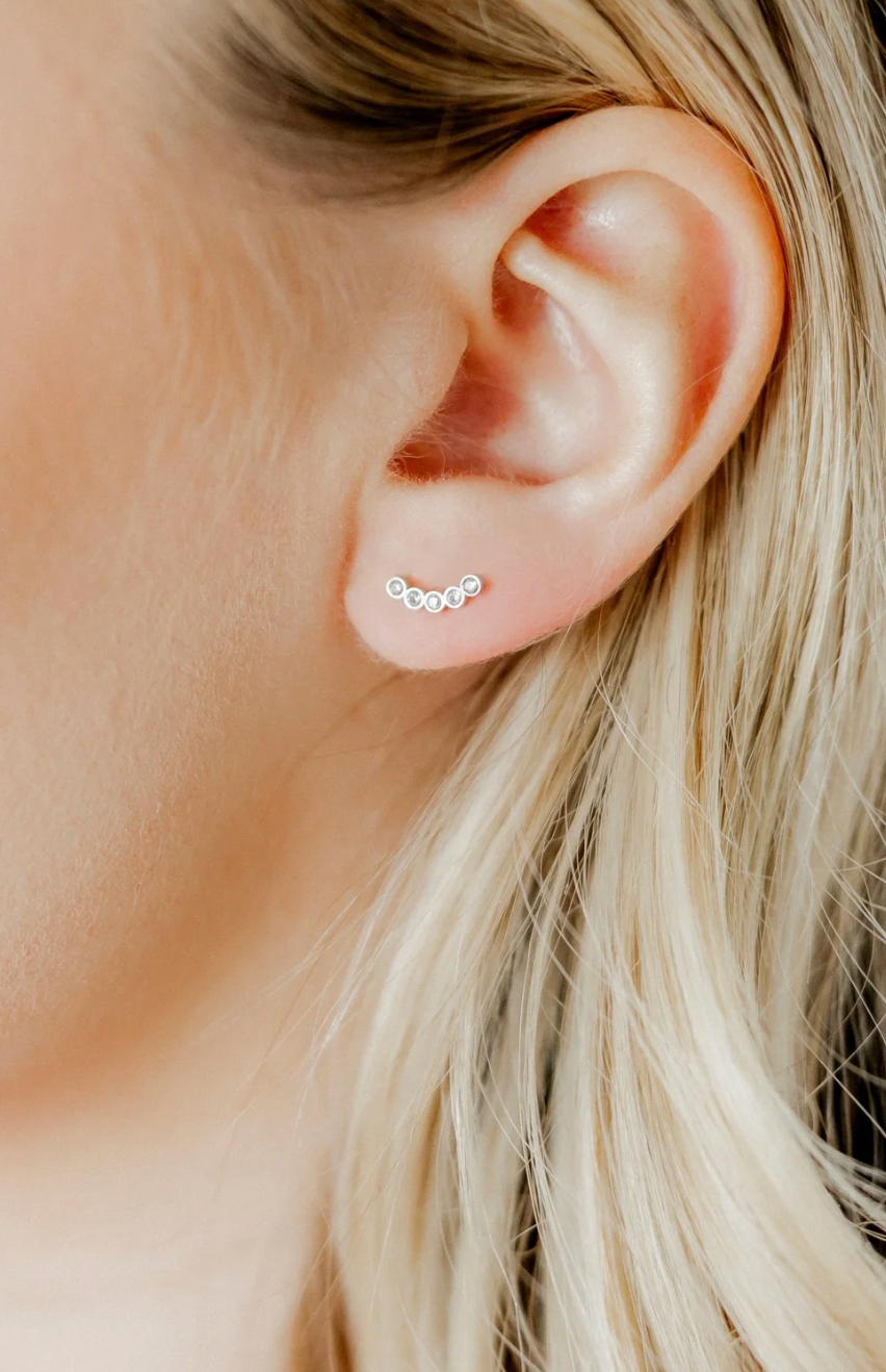 Linny &amp; Co Screwback Stud Earrings - Abigail Sparkle