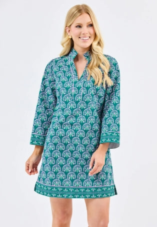 Mary Square Sunshower Flora-Ocean Brenda Dress